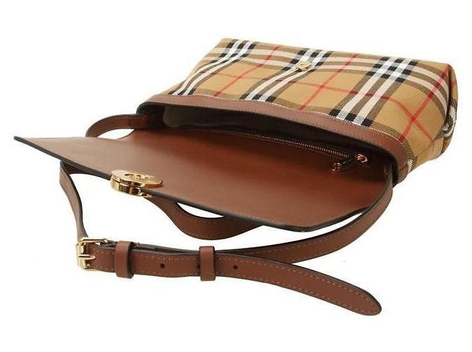 Burberry Borsa a tracolla in cotone Check - vista 4