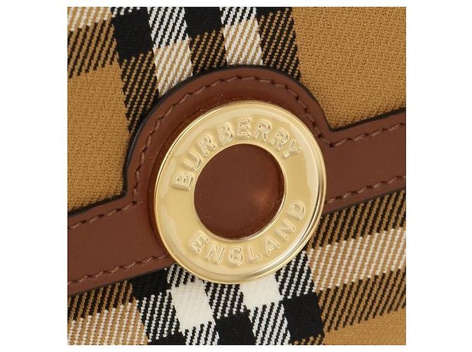 Burberry Borsa a tracolla in cotone Check - vista 5