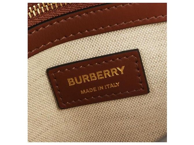 Burberry Borsa a tracolla in cotone Check - vista 6