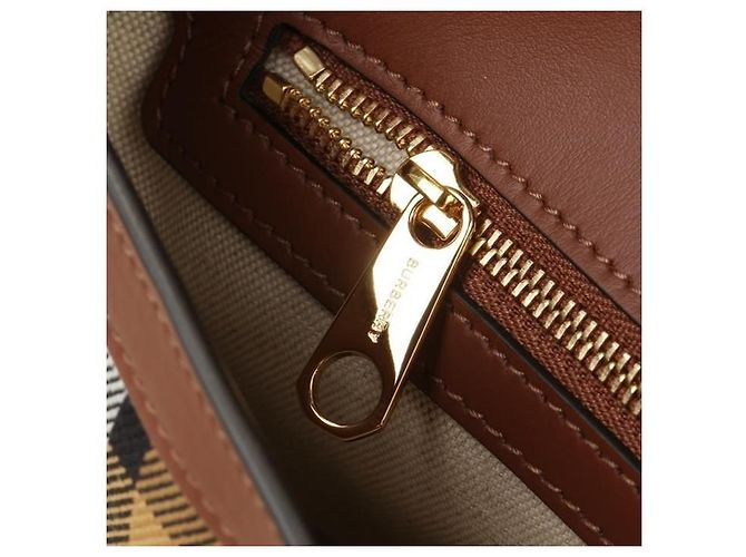 Burberry Borsa a tracolla in cotone Check - vista 7