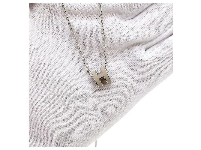 Hermès Collana a catena in argento con mini pendente - vista 6