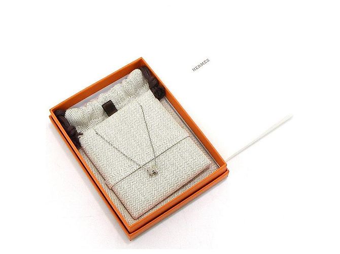 Hermès Collana a catena in argento con mini pendente - vista 7