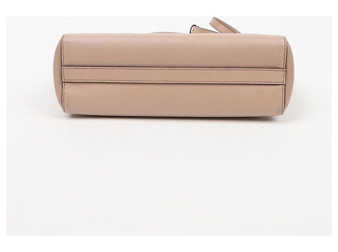 Tote Prada Shopper Schultertasche mit Metall-Logo Rosa - Ansicht 10