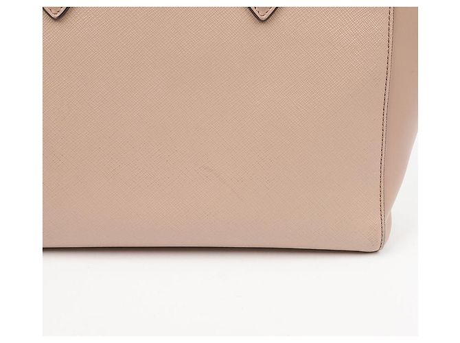 Tote Prada Shopper Schultertasche mit Metall-Logo Rosa - Ansicht 7