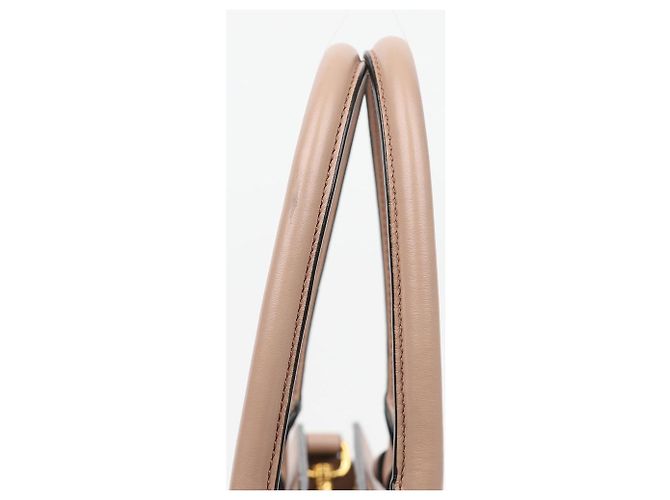 Tote Prada Shopper Schultertasche mit Metall-Logo Rosa - Ansicht 9