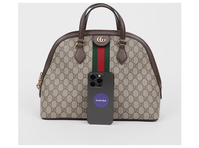 Gucci Ophidia Medium GG Canvas Top Handle Tote Bag Brown - Ansicht 12