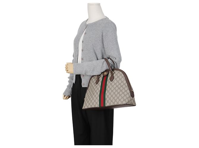 Gucci Ophidia Medium GG Canvas Top Handle Tote Bag Brown - Ansicht 16