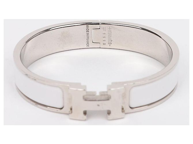 Hermès Bracciale Clickashu White Silver - vista 3