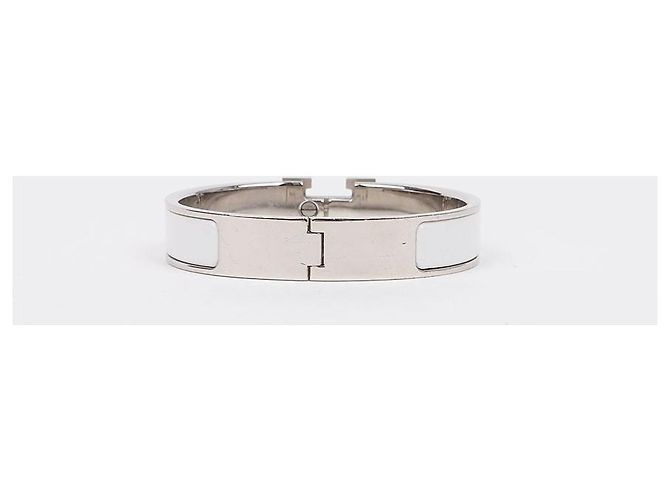 Hermès Bracciale Clickashu White Silver - vista 4
