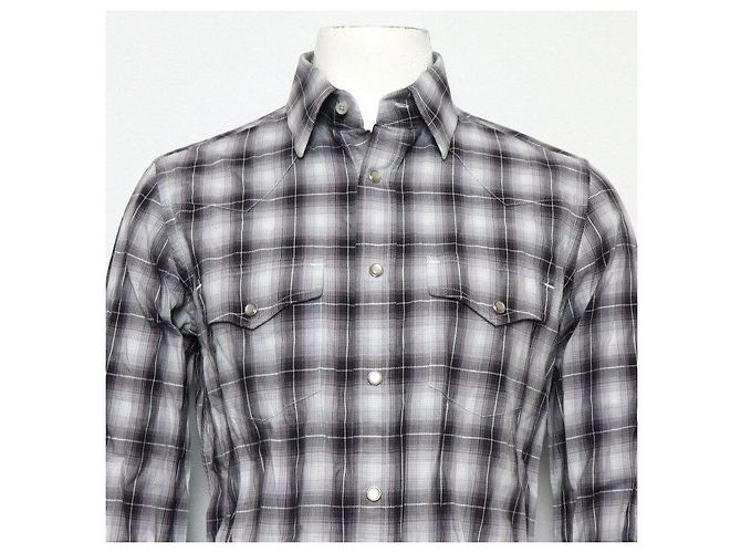 Tom Ford Wool Check Button Shirt for Men - view 2