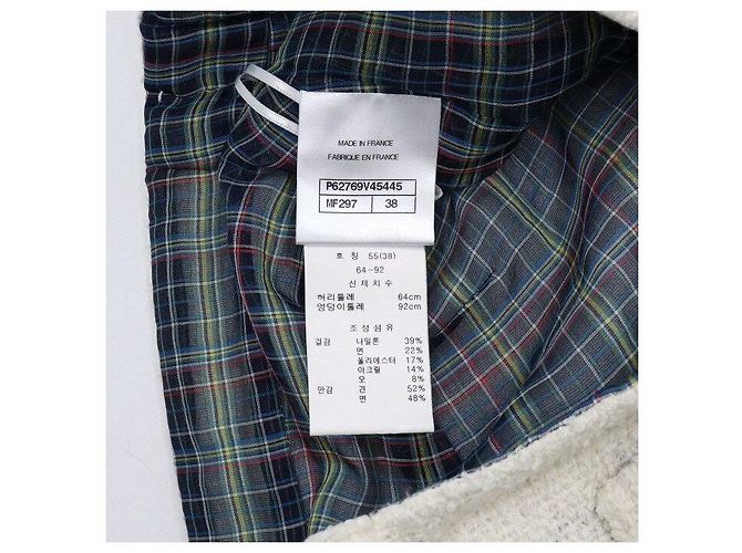 Chanel Minifalda de tweed blanco écru - vista 7
