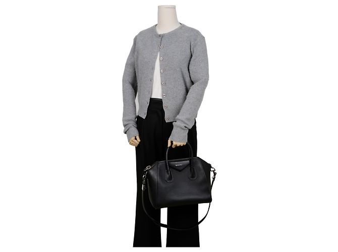 Givenchy Borsa a spalla Antigona piccola in pelle di capra nera - vista 12