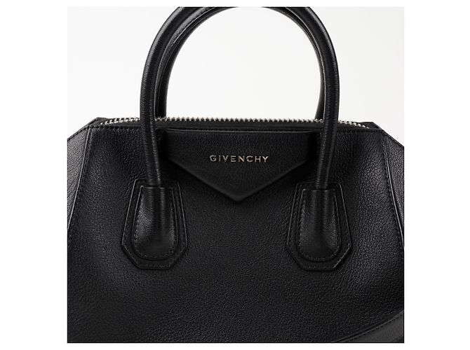 Givenchy Borsa a spalla Antigona piccola in pelle di capra nera - vista 2