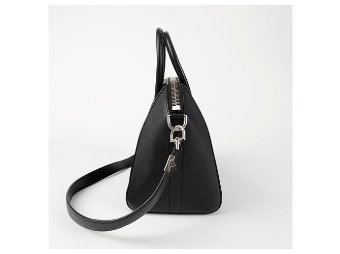 Givenchy Borsa a spalla Antigona piccola in pelle di capra nera - vista 3