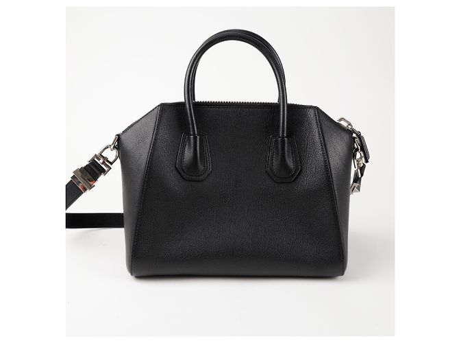 Givenchy Borsa a spalla Antigona piccola in pelle di capra nera - vista 4