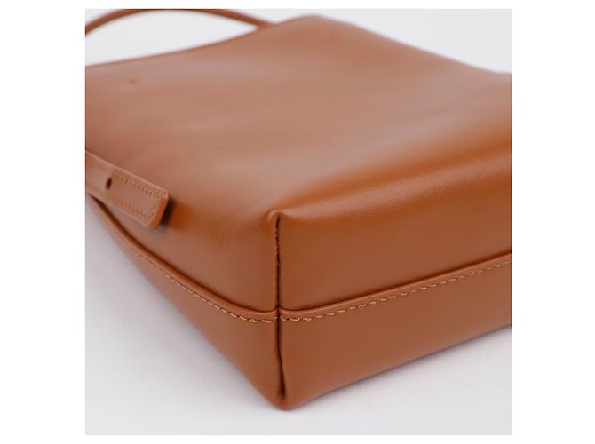 Chloé Micro Tote Bag Braun mit besticktem Logo - Ansicht 10