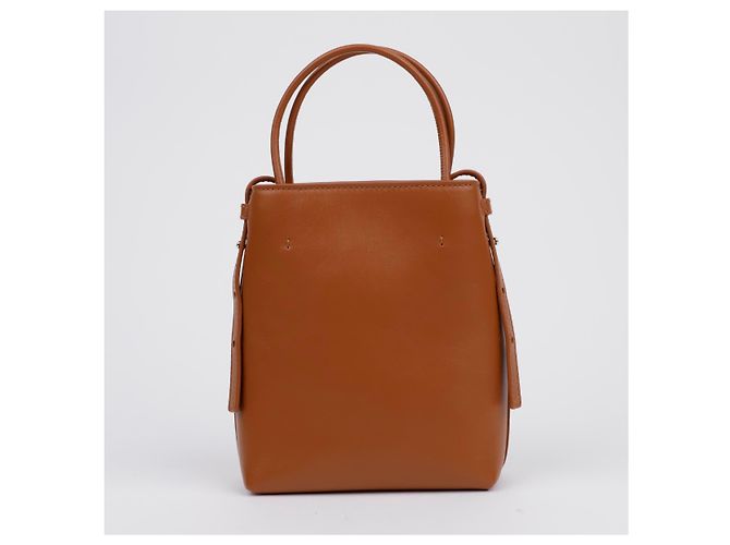 Chloé Micro Tote Bag Braun mit besticktem Logo - Ansicht 3