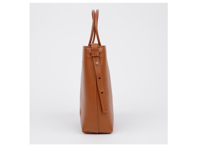 Chloé Micro Tote Bag Braun mit besticktem Logo - Ansicht 4