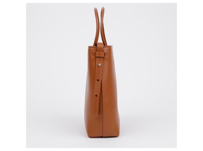 Chloé Micro Tote Bag Braun mit besticktem Logo - Ansicht 5