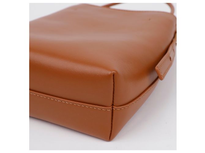 Chloé Micro Tote Bag Braun mit besticktem Logo - Ansicht 9