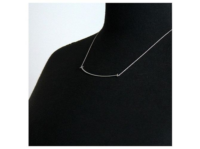 Tiffany & Co Collana con pendente Large Smile in oro bianco - vista 3