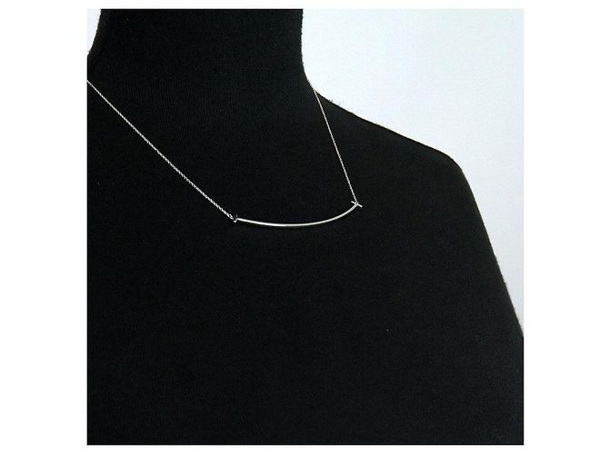 Tiffany & Co Collana con pendente Large Smile in oro bianco - vista 4