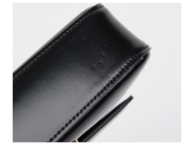 Céline Borsa a spalla Claude Chain da donna in pelle di vitello nera - vista 11