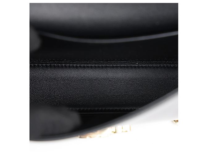 Céline Borsa a spalla Claude Chain da donna in pelle di vitello nera - vista 15