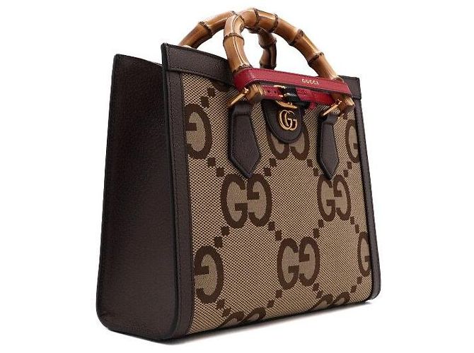 Gucci Borsa a mano e a tracolla Diana GG Bamboo Small - vista 3