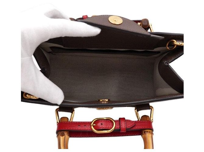 Gucci Borsa a mano e a tracolla Diana GG Bamboo Small - vista 5