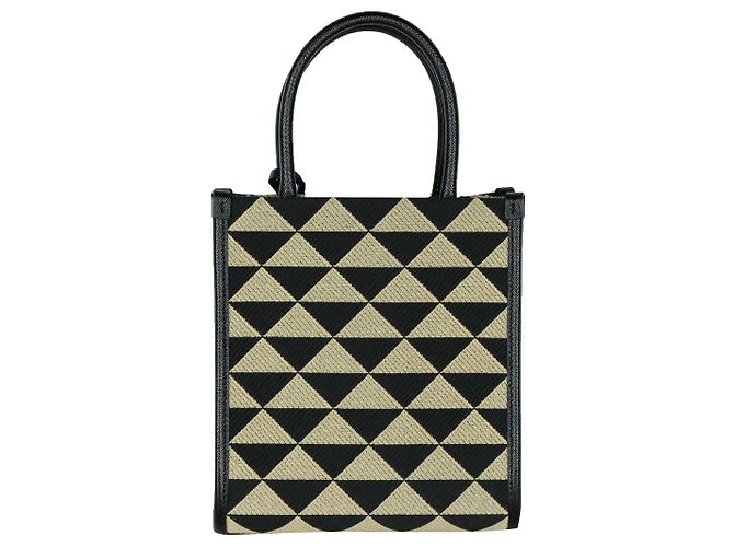 Prada Borsa Tote e Crossbody in tessuto jacquard Symbol - vista 3