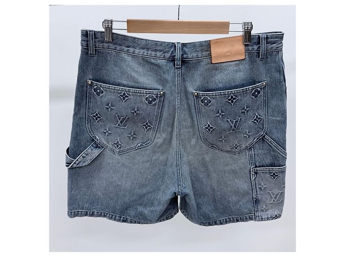 Louis Vuitton Shorts de travail en denim Monogram Carpenter - vue 2