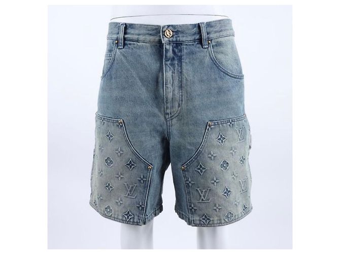 Louis Vuitton Shorts de travail en denim Monogram Carpenter - vue 4