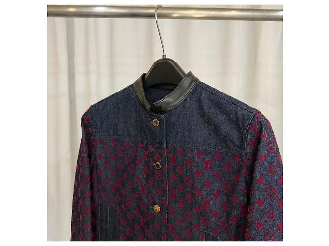 Louis Vuitton Samt Denim Jacke Blau - Ansicht 2