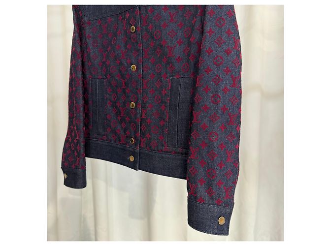 Louis Vuitton Samt Denim Jacke Blau - Ansicht 3