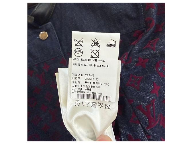 Louis Vuitton Samt Denim Jacke Blau - Ansicht 5