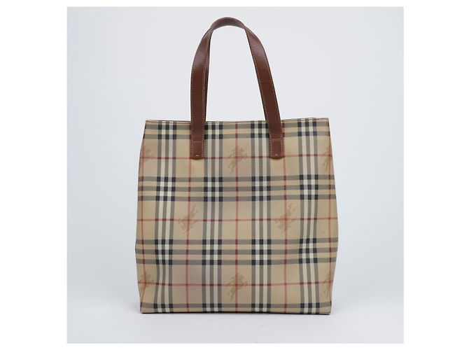 Burberry Borsa Tote Haymarket Check - vista 4