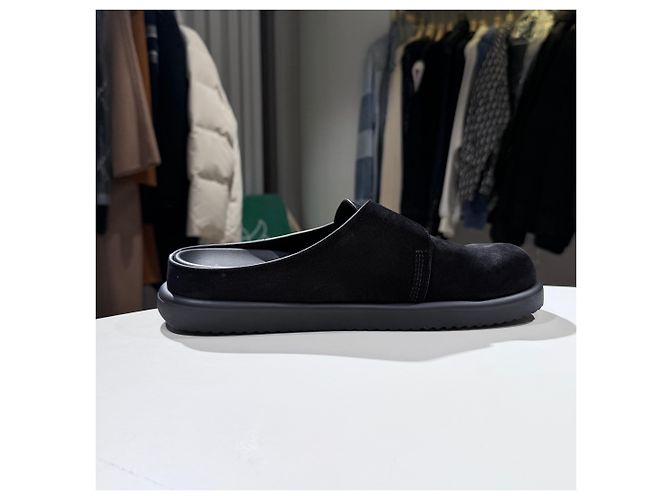 Louis Vuitton Suede Mules Silver-tone Black (Size - view 5