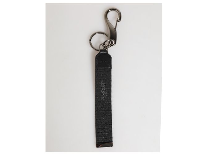 Dolce & Gabbana Black White Polyester DG Logo Silver Men Keychain Keyring - view 5
