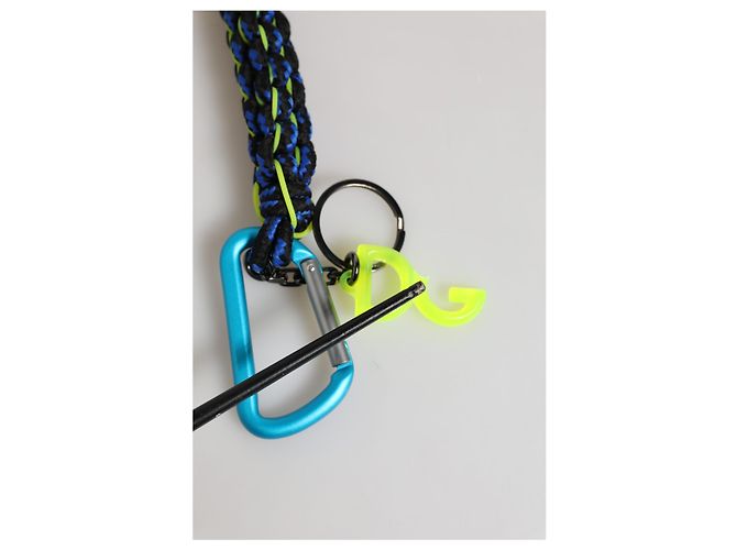 Dolce & Gabbana Multicolor Polyester Tape String DG Logo Keychain Keyring - view 2