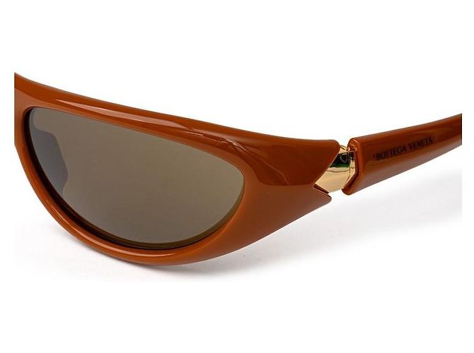 Bottega Veneta Gafas de sol de acetato marrón - vista 3