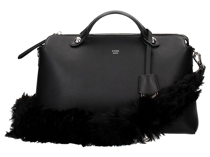 Fendi Borsa a tracolla in pelle nera - vista 2