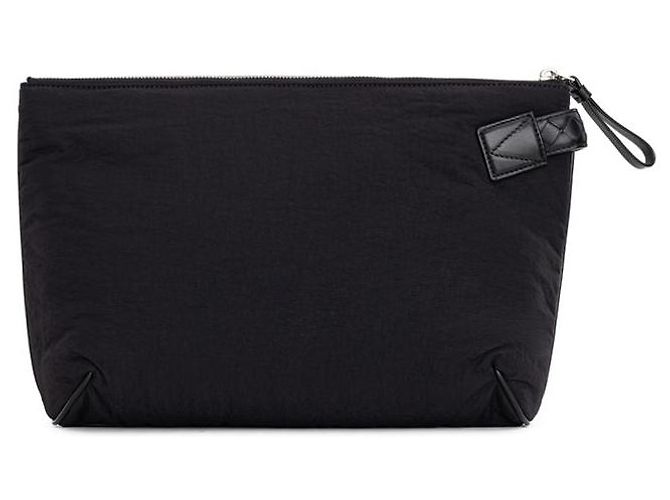 Bottega Veneta Clutch in nylon nero - vista 2