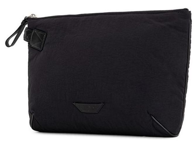 Bottega Veneta Clutch in nylon nero - vista 3