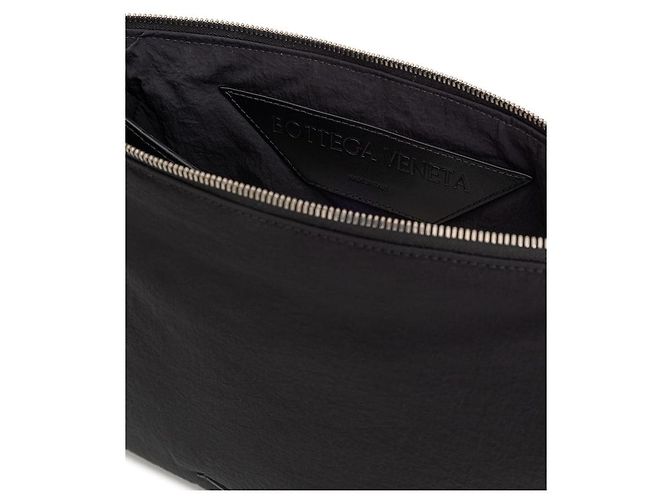 Bottega Veneta Clutch in nylon nero - vista 6