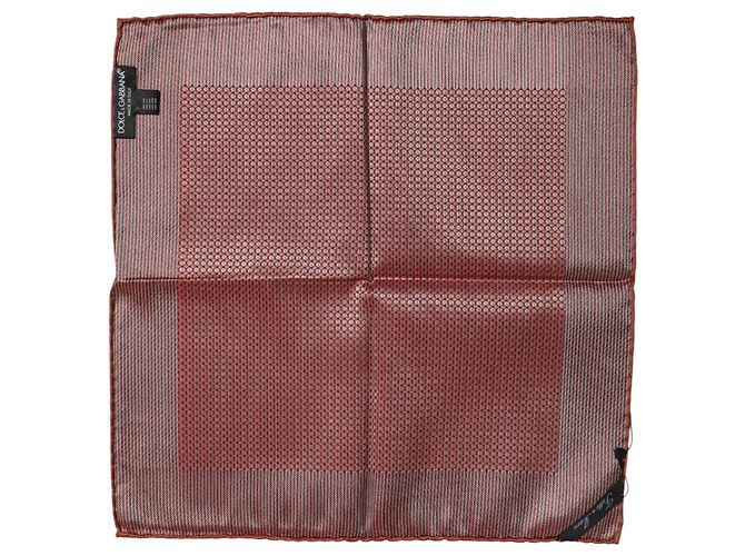 Dolce & Gabbana Foulard quadrato in seta arancione da uomo - vista 5