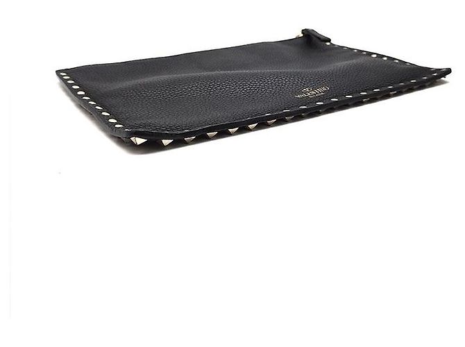 Clutch Rockstud Valentino in pelle nera - vista 5