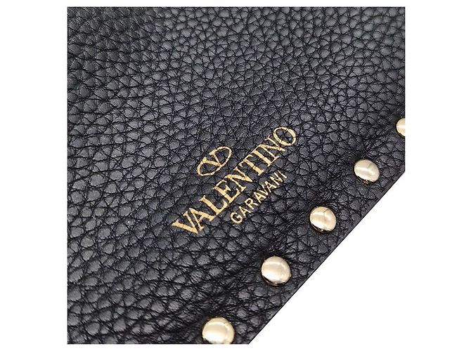 Clutch Rockstud Valentino in pelle nera - vista 7