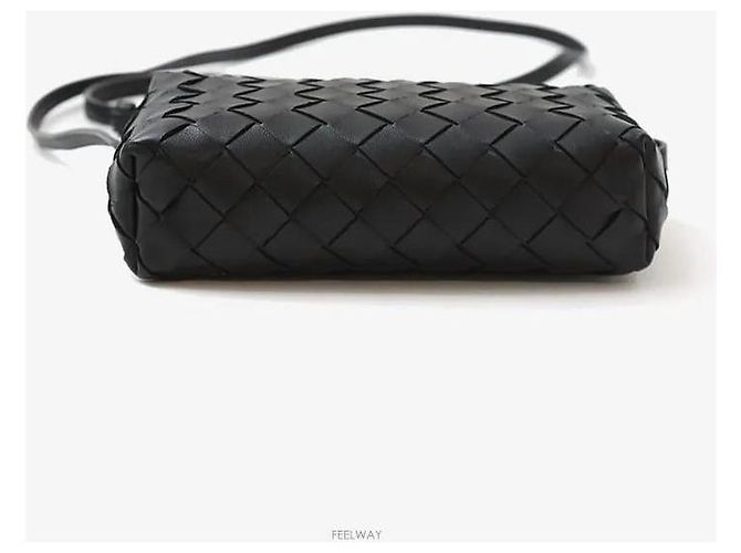 Bottega Veneta Borsa a tracolla Intrecciato Nera - vista 4