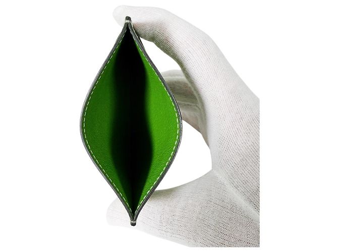 Hermès Celiere Logo Twill Kartenetui Vert Yucca Green - Ansicht 10